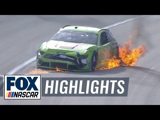 Anthony Alfredo engulfed in flames at Texas | NASCAR ON FOX