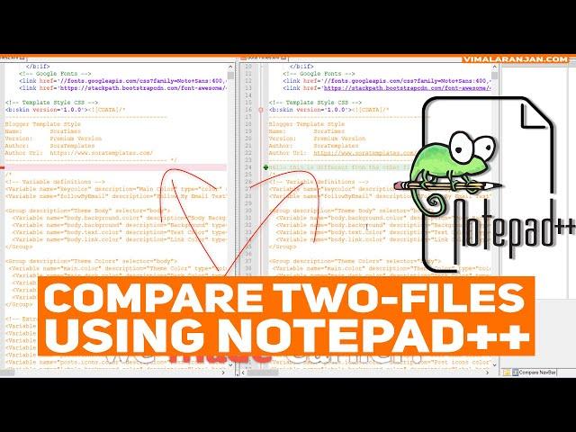 How to Compare two files using Notepad++