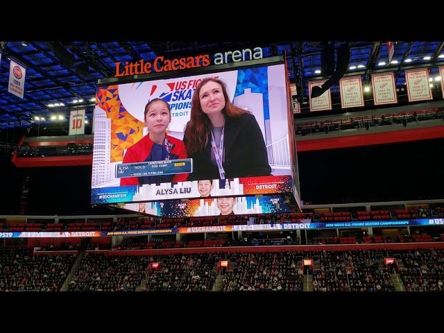 Alysa Liu Reaction to FS Score 2019 U.S. Figure Skating Championships