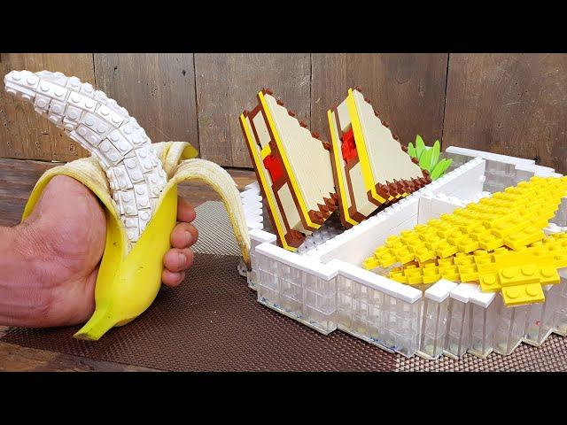 Lego Breakfast Sandwich - Lego In Real Life 3 / Stop Motion Cooking & ASMR