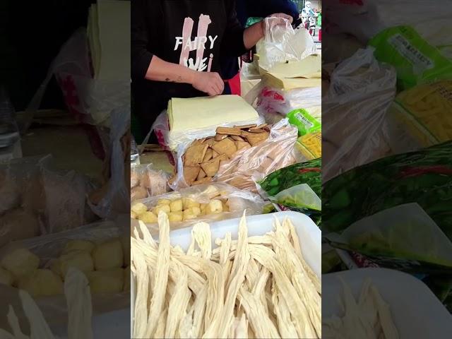 豆製品店，千張豆皮，豆腐，腐竹，豆乾，豆腐泡等等