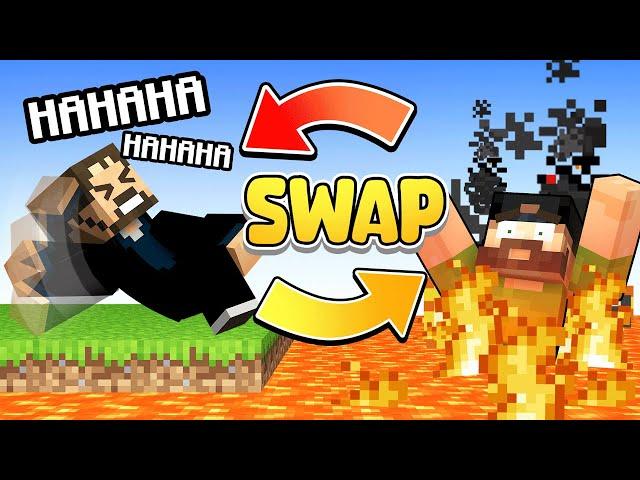 Minecraft BUT we SWAP SPOTS!