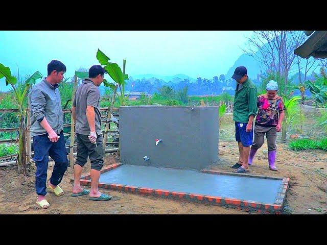 Progress 3 consecutive days with the help of KONG & DAU, Mr. LIU had a clean and solid water tank.
