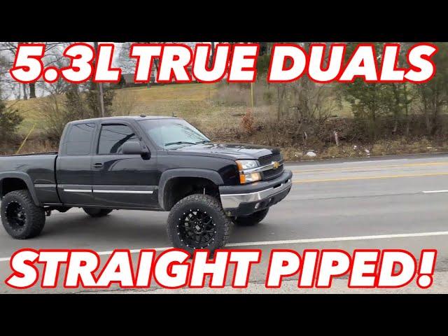 2004 Chevy Silverado 5.3L V8 TRUE DUAL EXHAUST w/ STRAIGHT PIPES!