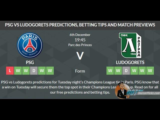 Paris SG vs Ludogorets PREDICTION (by 007Soccerpicks.com)