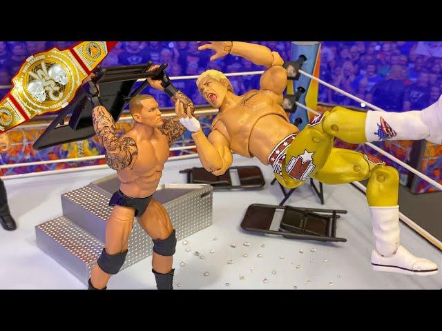 Cody Rhodes vs Randy Orton Action Figure Match! Hardcore Championship!