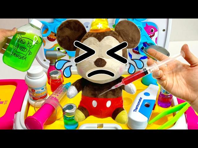 [Toy ASMR] 8 Minutes Satisfying with Unboxing Help! Mickey Mouse Doctor toys & Ambulance ASMR