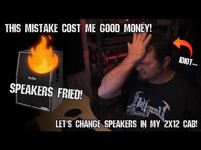 How this stupid mistake FRIED up my 2x12 speakers || Changing V30 to Marshall G12 Vintage