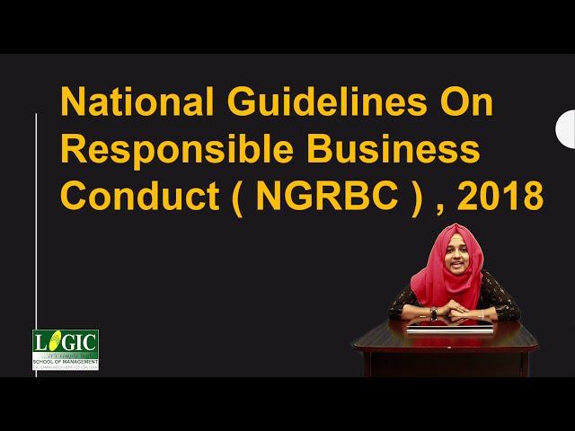 NATIONAL GUIDELINES ON REPONSIBLE BUSINESS CONDUCT (NGRBC) || CMA FINAL