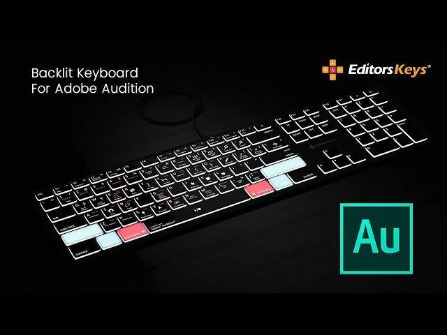 Adobe Audition Keyboard - Backlit Keyboard by Editors Keys