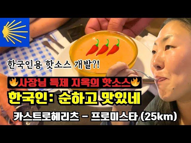 DAY24. 맵부심 한국인에겐 순한 양념일뿐?!  외국인들에겐 지옥의 소스! | 배타고 순례하는 방법 | 카스트로헤리츠 - 프로미스타 25km