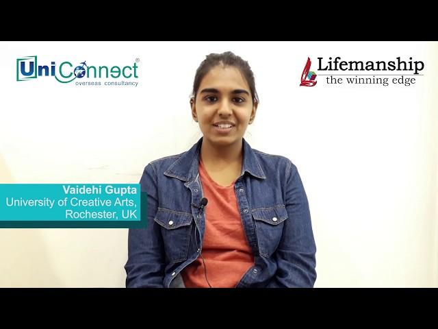 Vaidehi Gupta | University of Creative Arts, Rochester | UK | VISA Approved