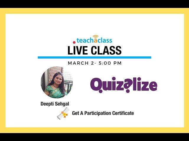 Live Classes with Teach A Class - Quizalize: Basics