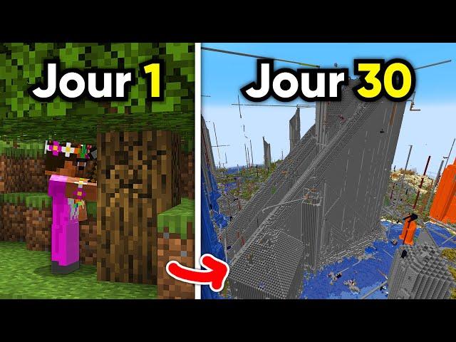 J'ai Survécu Pendant 30 Jours IRL sur ce Serveur Minecraft..