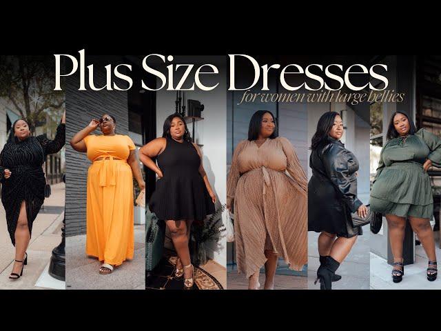 9 Plus Size Dresses for Women with Larger Bellies | Plus Size Style & Try On Haul | FROMHEADTOCURVE