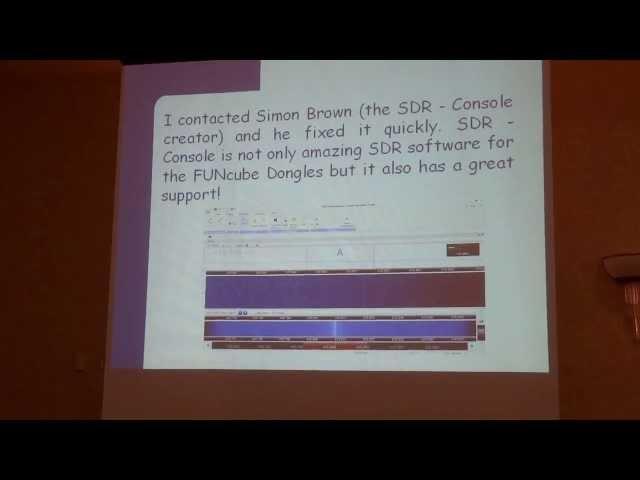 CO6CBF: FUNcube Dongle & SDR-Radio Console for Schools (presentation at 2013 AMSAT Space Symposium)