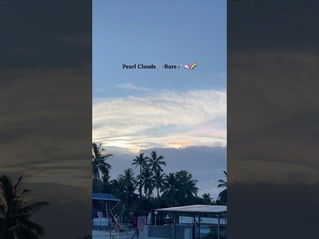 Nacreous Clouds️🫧#pearlclouds#rare#nacreous#clouds #phenomenon#home#nature#sky#shorts#youtube