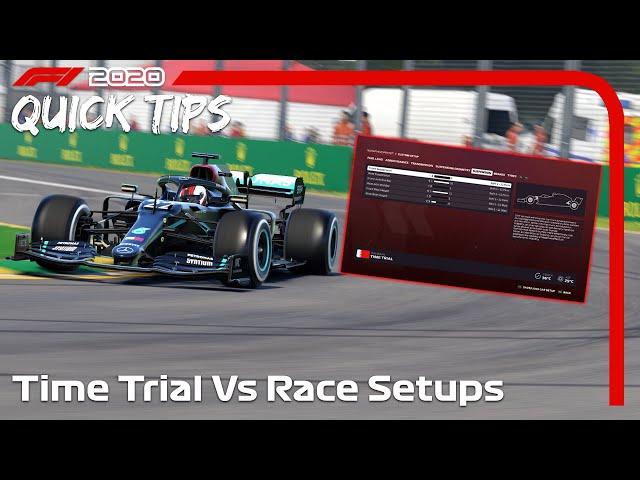 The Differences Between Time Trial & Race Setups on F1 2020