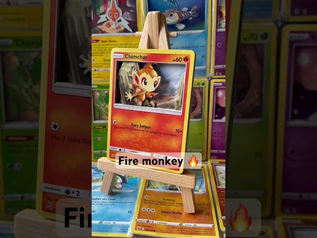 It’s #chimchar from #sunandmoon #ultraprism #pokemon #3d #pokemoncards #tcg #monkey #handmade
