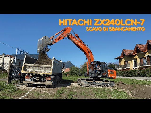 HITACHI ZX240-7 - SCAVO DI SBANCAMENTO - 4k #hitachi #excavator