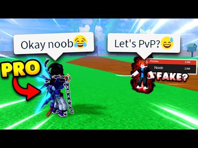 I TROLLED Pro Players As an UNDERCOVER NOOB In Blox Fruits!