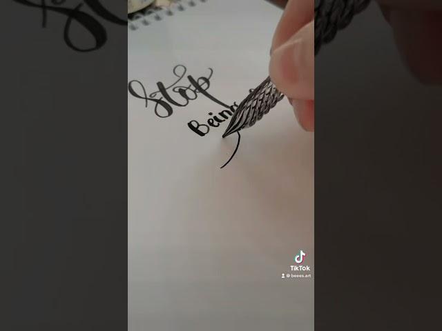 Writing therapy #shorts #calligraphy #art #diy #artist #dippen