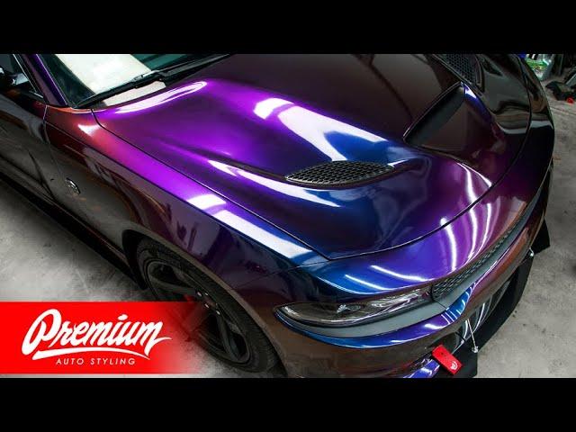 Color Changing Dodge Hellcat! (ColorShift Vinyl Wrap) | Premium Auto Styling