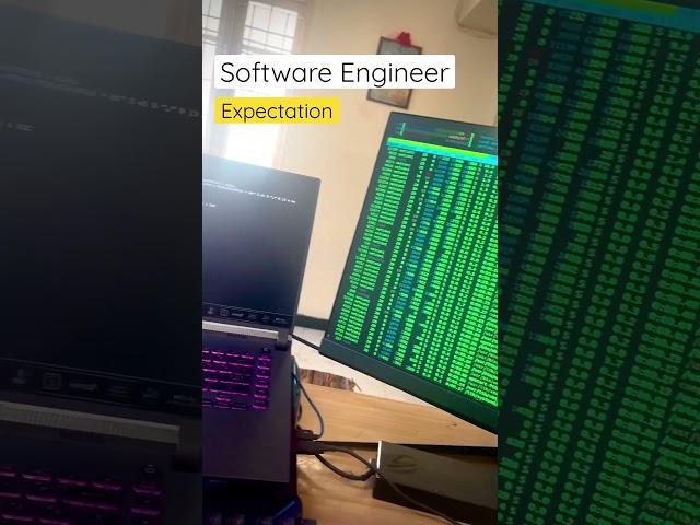 Software Engineer Expectation ‍vs Reality  #shorts #softwareengineer