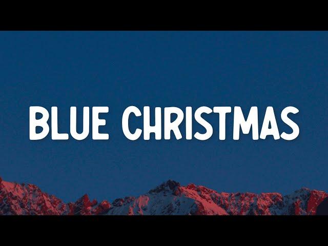 Elvis Presley - Blue Christmas (Lyrics)