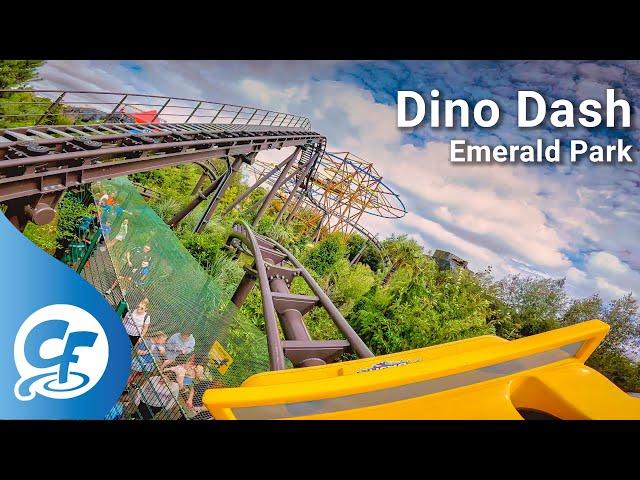 Dino Dash front seat on-ride 5K POV @60fps Emerald Park