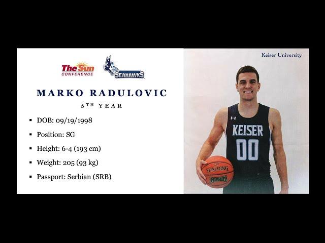 Marko Radulovic - Keiser University (Grad Year / 5th year) 2021-22