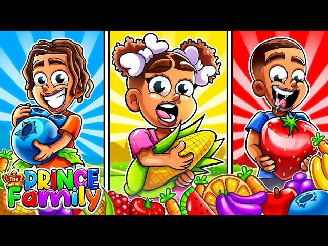 Fruits and Veggies Song | The Prince Family | Nursery Rhymes + Kids Songs