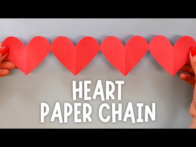 How to Make a Heart Paper Chain | DIY Paper Heart Garland