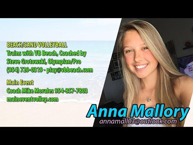 Anna Mallory  Class of 2020  2018 Beach Volleyball Highlights