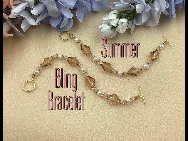 Easy Summer Bling Bracelet Tutorial