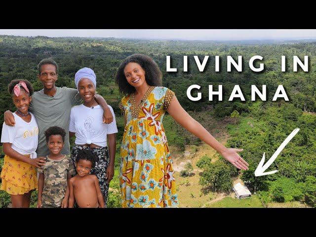 LIVING IN GHANA IN THE FOREST | Jamaicans Moved from UK to Build Off-Grid House in Ghana