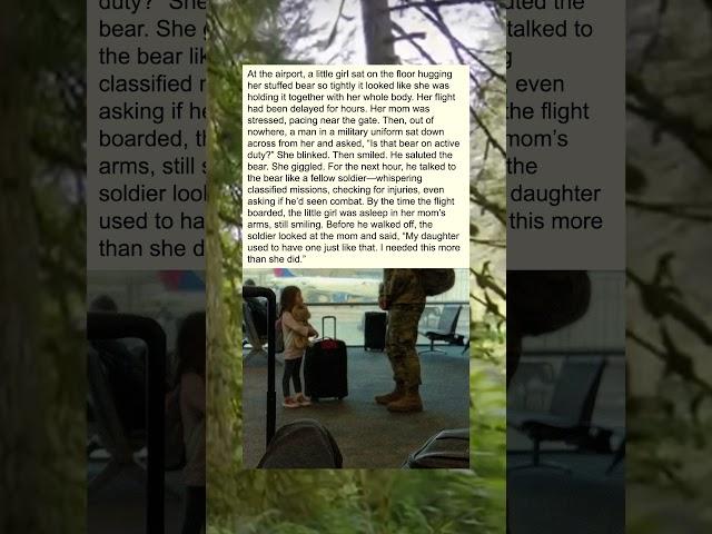 "He Saluted Her Teddy Bear"