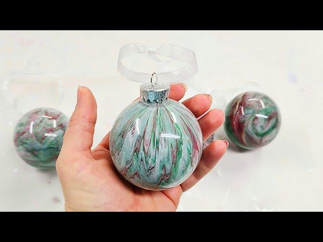 Acrylic Pour Christmas Ornaments 2020