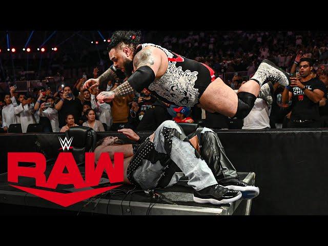 Bronson Reed Tsunamis Seth Rollins through the announce table: Raw highlights, Nov. 4, 2024