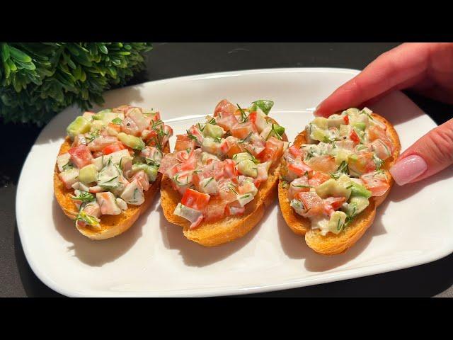Delicious snack in 5 minutes! These sandwiches will disappear from the table in 1 minute!