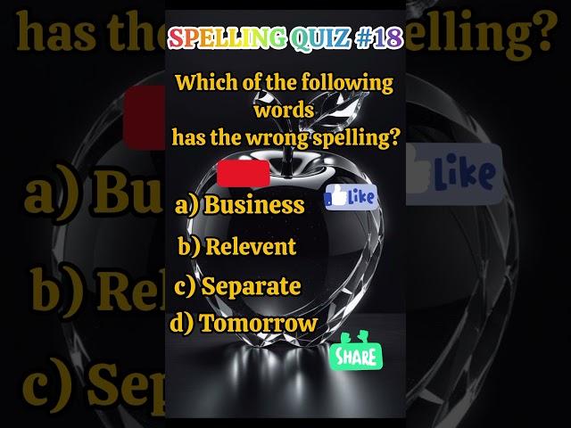 Trending wrong spelling Quiz #trendingquiz #quiz #short