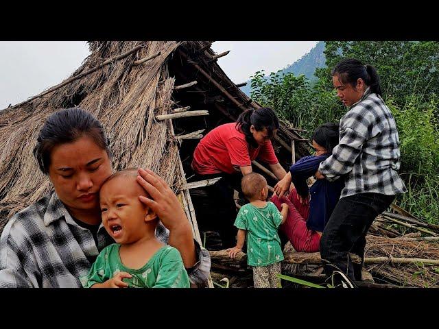 The house collapsed, the mother died. Leaving behind 3 young children. Dinh arrived too late.