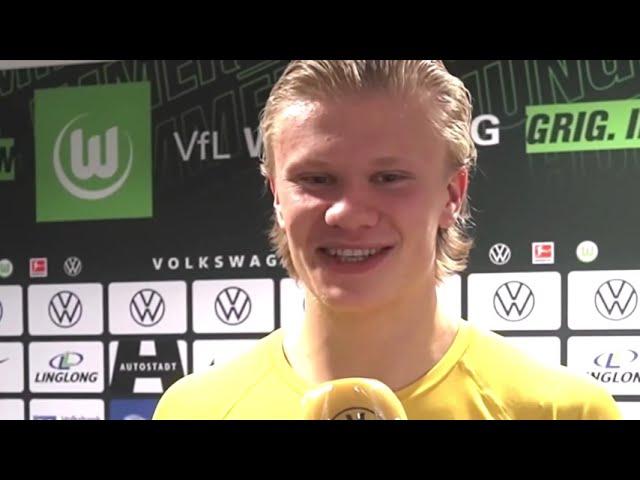 Erling Haaland and Jadon Sancho cool interview about Haalands goal celebration