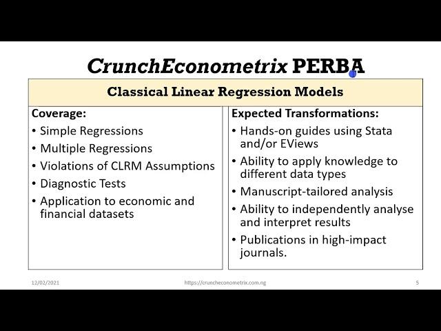CrunchEconometrix-Teachable P.E.R.B.A. Launch
