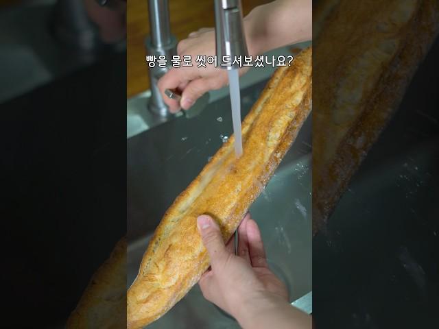 빵을 물로 씻어봤습니다