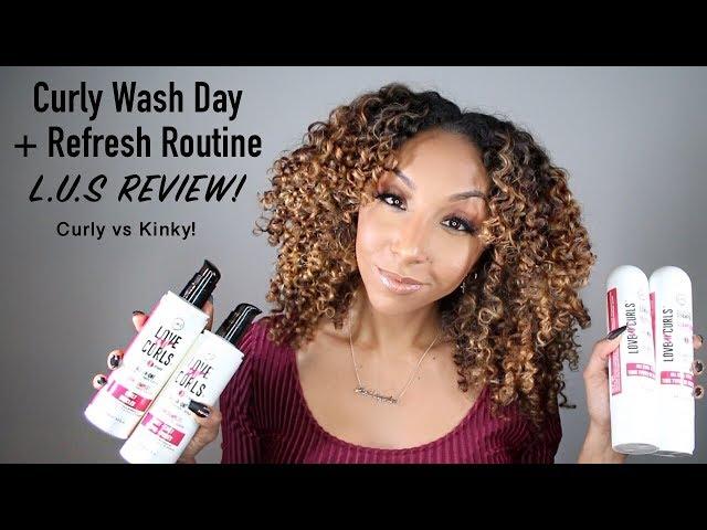 Curly Wash Day + Refresh Routine! L.U.S Brand Review! | BiancaReneeToday