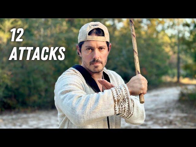 12 Attacks Single Stick - Filipino Martial Arts