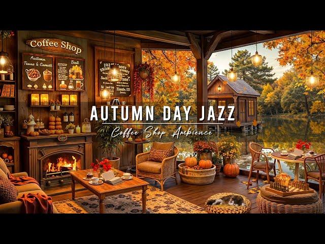 Chill Autumn Day & Smooth Jazz Music  Cozy Coffee Shop Ambience with Relaxing Jazz Music to Study