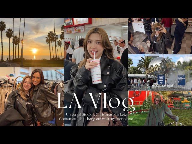 LA vlogUniversal studios, Christmas market, hanging out with my friends,  etc