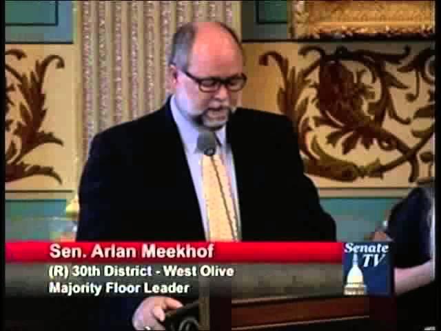 Majority Floor Leader Sen. Arlan Meekhof on Democrats demands to shut Senate down.